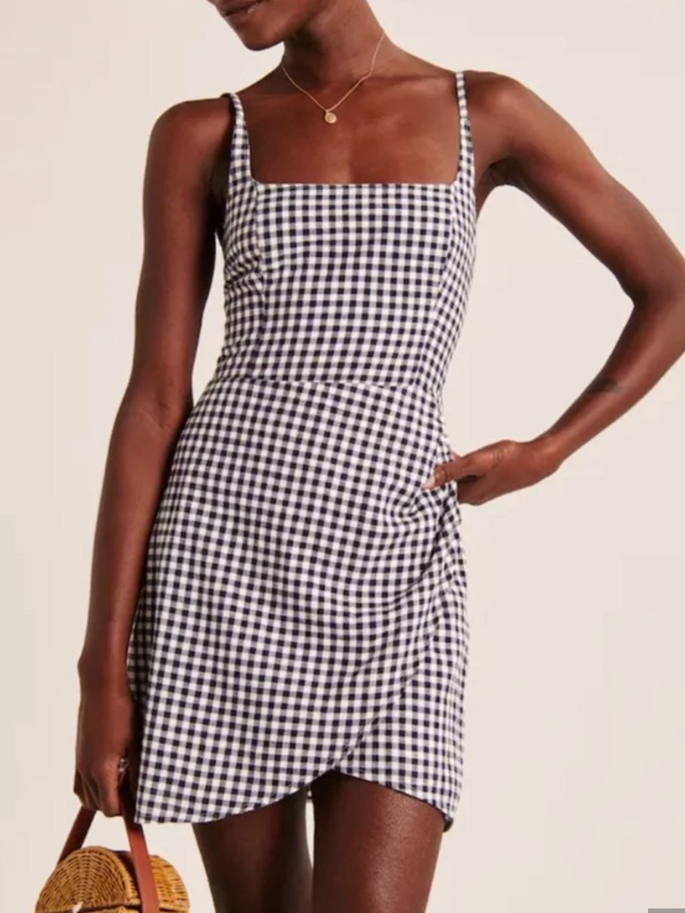 Abercrombie & Fitch Black and White Gingham Dress